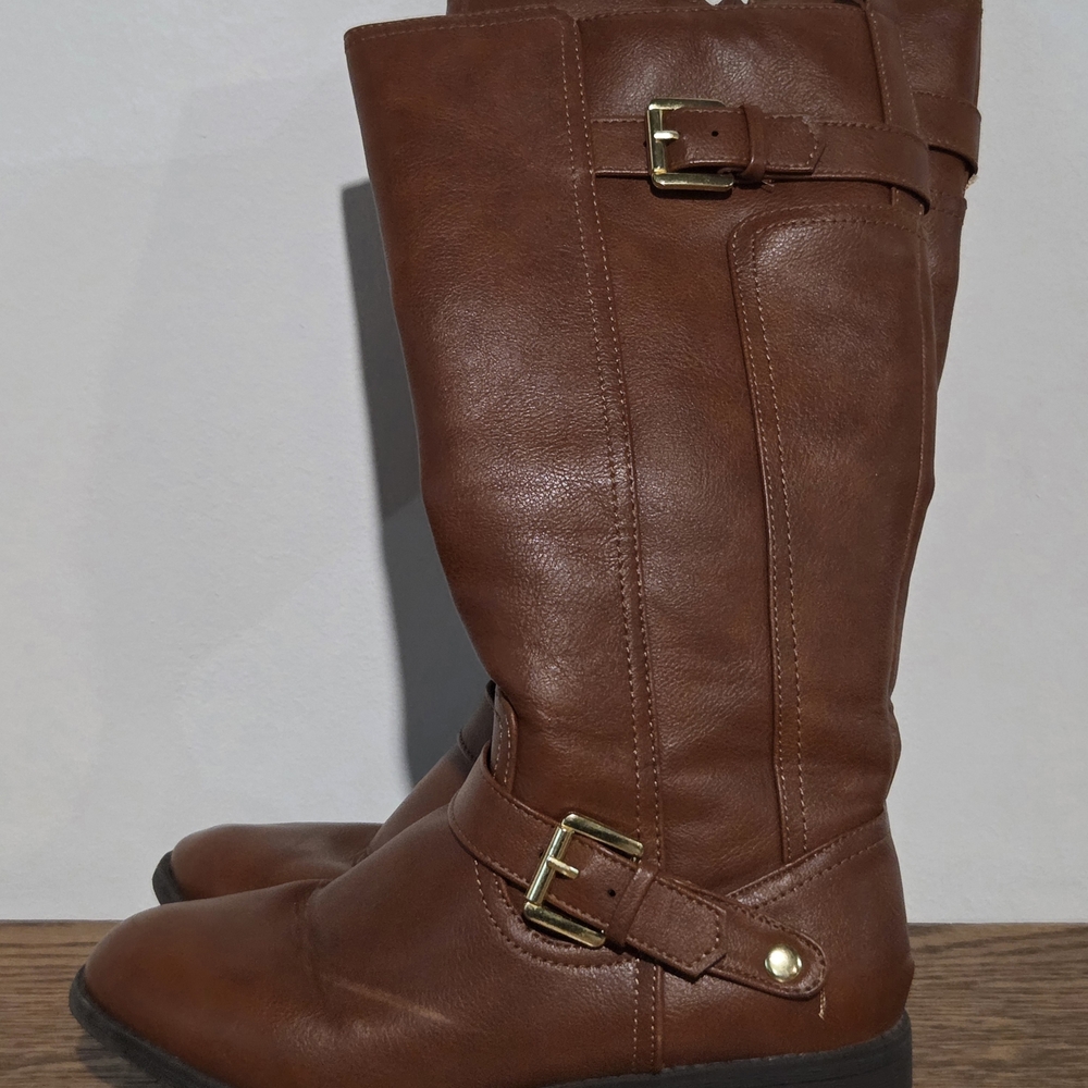 Brown SO Leather Knee-High Boots